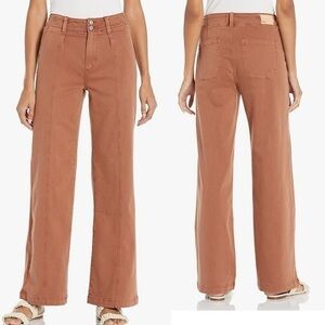 NWOT Paige size 33 Brooklyn high rise wide leg jeans mocha bisque